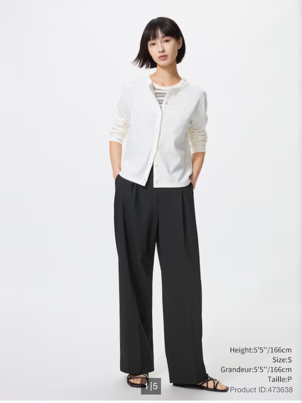 Uniqlo Pleated Wide Leg Pants